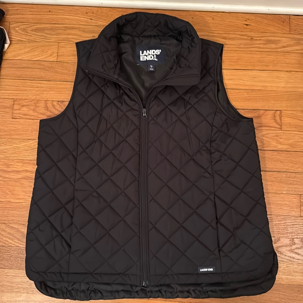 Lands End Feather Free Quilted Vest XL 18